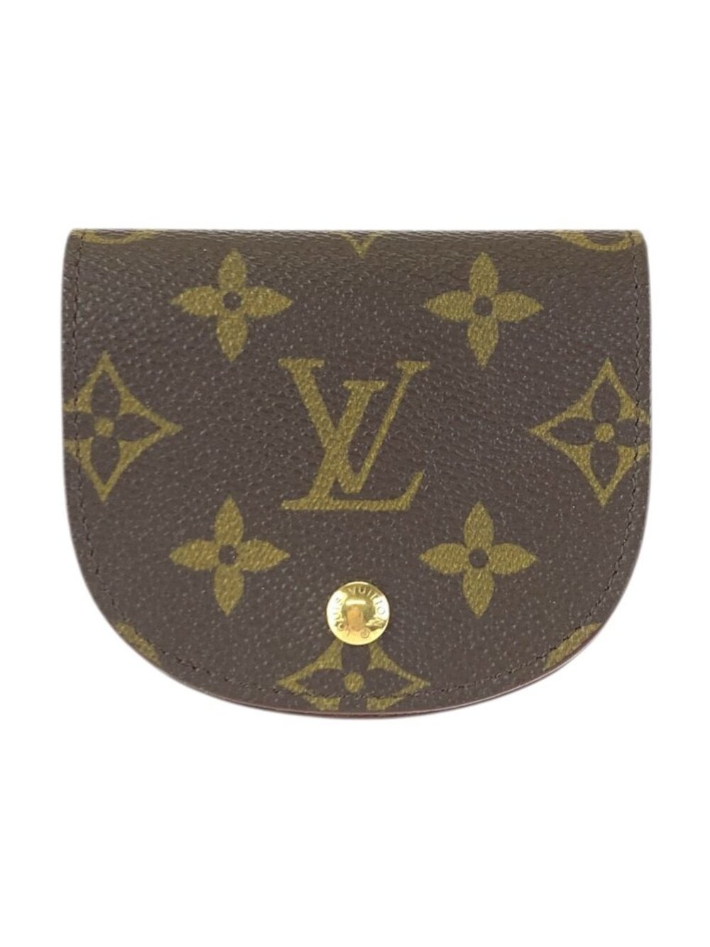Louis Vuitton Monogram Porte Monnaie Guse Brown Gold Coin Purse